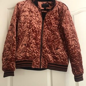 Crushed Velvet Bomber Jacket